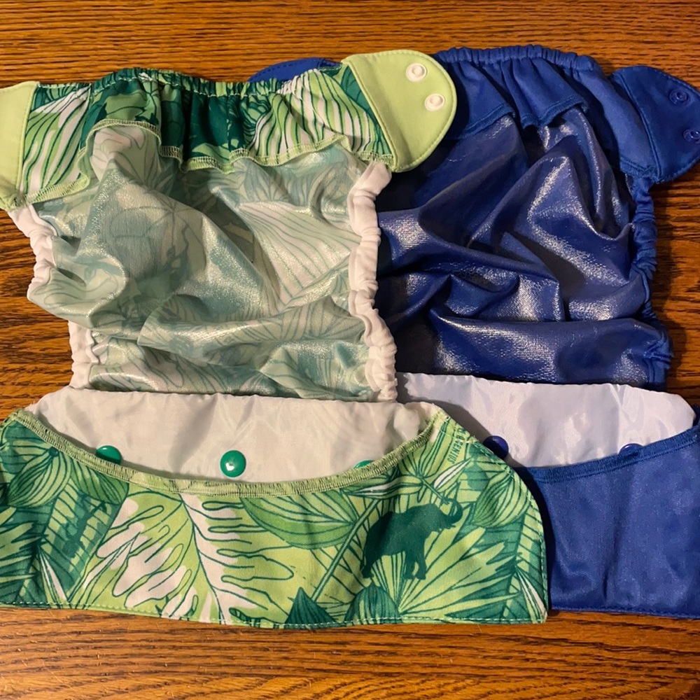 2 New flip cloth diaper covers
